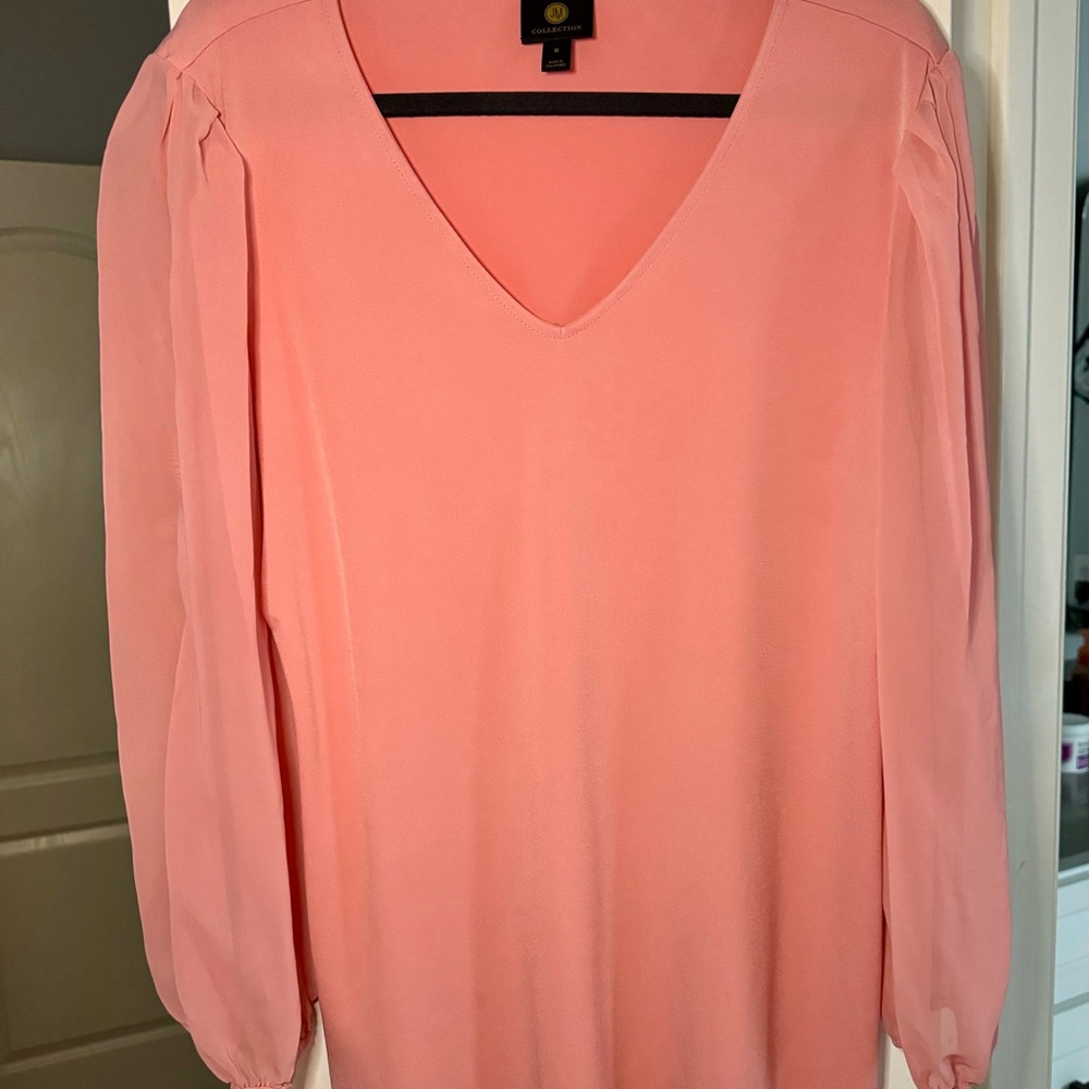 STAND OUT  coral Split-Sleeve Blouse Size: M